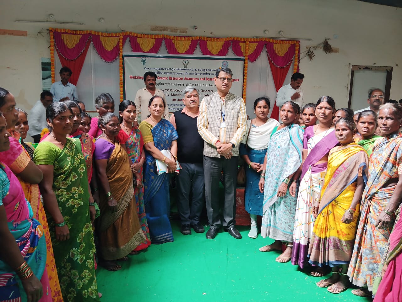 Women beneficiaries at the SCSP distribution in Kulkacharla